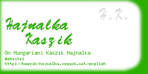 hajnalka kaszik business card